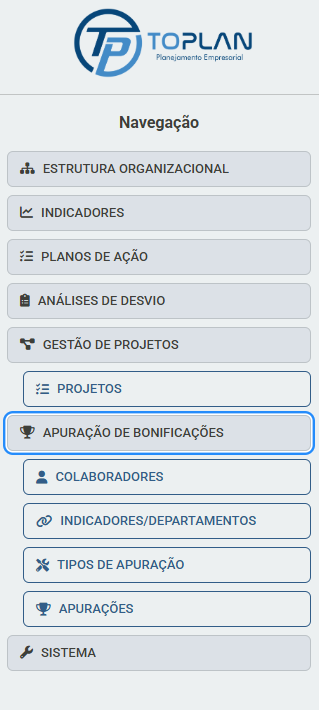 Sistema de bonificação do ToPlan com plano de remuneração variável personalizado